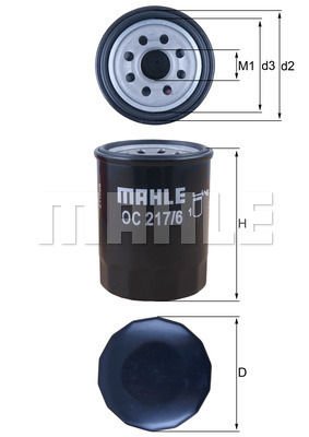 Fiat Sedici 2006-2014 Arası 1.6 16V Mahle Marka Yağ Filtresi