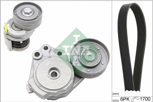 Volkswagen Passat Cc 2008-2012 Arası 1.4 TSI MultiFuel INA Marka Vantilatör Kayış Seti
