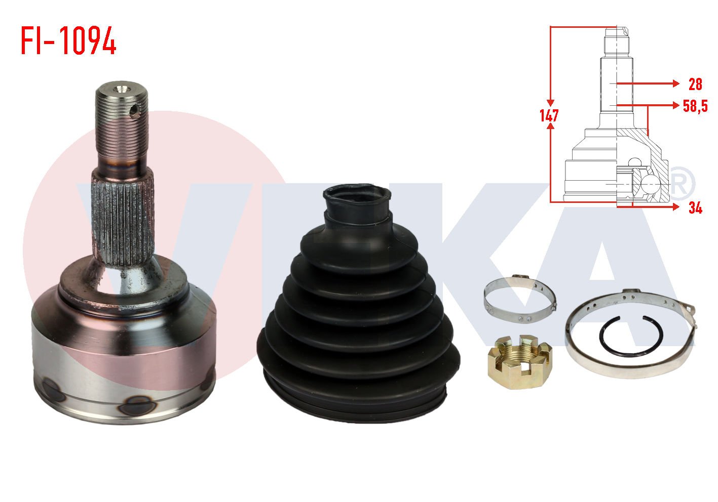 Scudo 2.0 mjt Aks Kafası Veka FI-1094