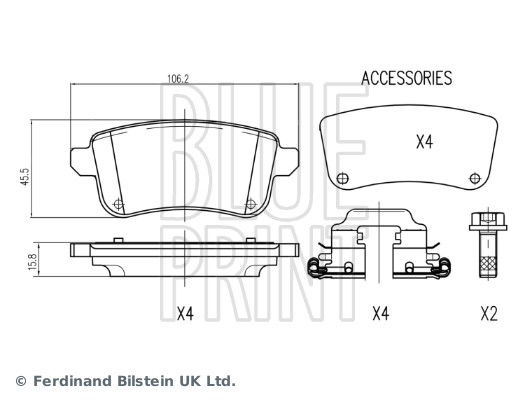 Renault Espace 2015-2019 Arası 1.6 TCe 200 Blueprint Marka Arka Balata