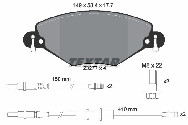 Citroen C5 2001-2008 Arası 2.0 16V, 2.0 HDi, 2.0 16V HPi, 1.8 16V Textar Marka Ön Balata