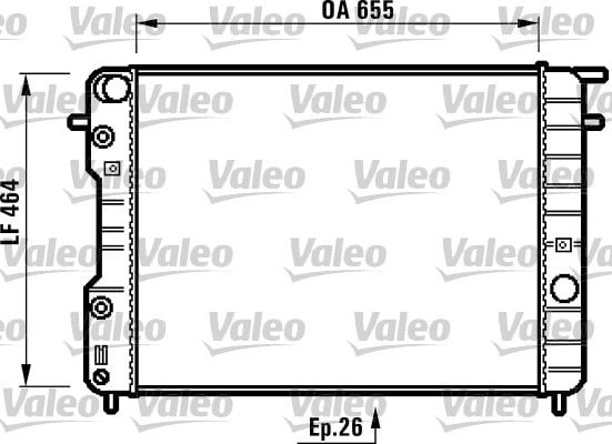 Opel Omega 1994-2005 Arası 2.0, 2.0 16V, 2.5 V6, 3.0 V6, 2.2 16V Valeo Marka Su Radyatörü