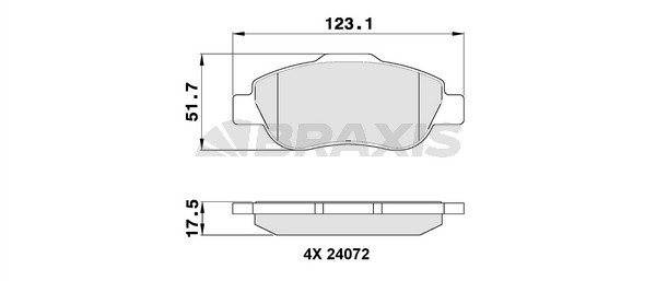 Fiat Panda 2003-2007 Arası 1.2 4x4 Braxis Marka Ön Balata