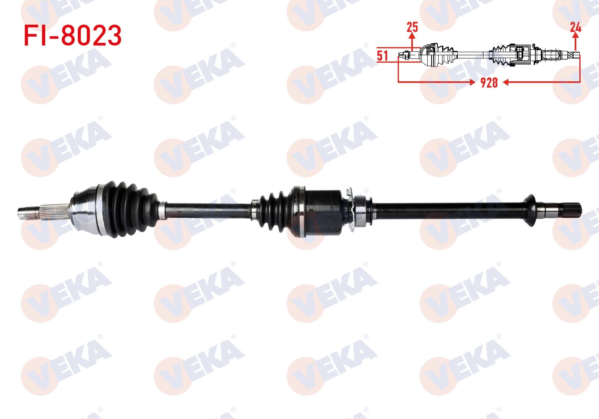 Albea 1.3 Sağ Aks Komple Veka FI-8023
