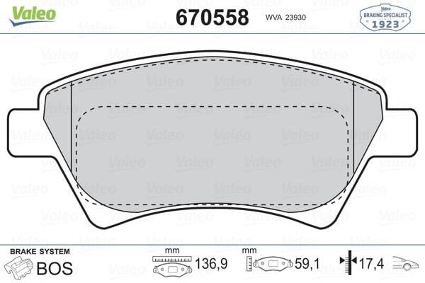 Renault Megane 2003-2012 Arası 1.9 dCi, 1.6 16V Valeo Marka Ön Balata