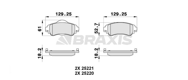 Citroen C4 2009-2013 Arası 1.4 VTi 95, 1.6 HDi 90 Braxis Marka Ön Balata
