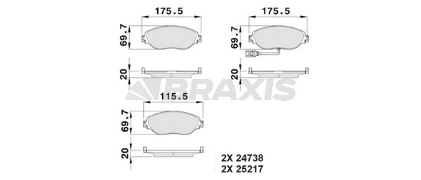 Skoda Superb 2008-2015 Arası 3.6 V6 4x4 Braxis Marka Ön Balata