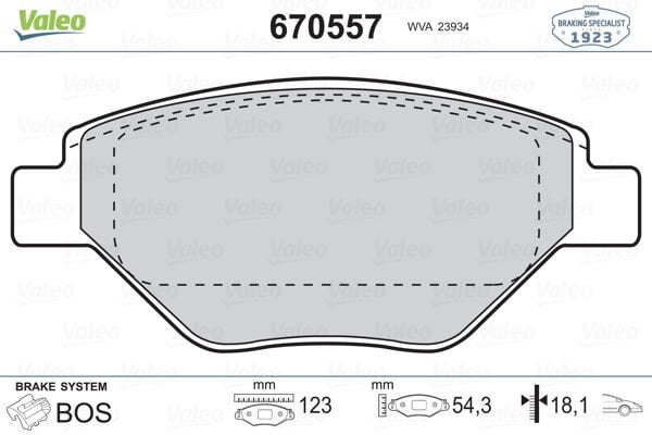 Renault Megane 2001-2012 Arası 1.4 16V, 1.4 Valeo Marka Ön Balata