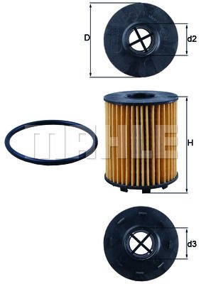 Fiat Bravo 2006-2010 Arası 1.4 16V Mahle Marka Yağ Filtresi