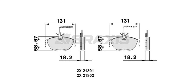 Citroen Jumpy 1994-2006 Arası 1.9 TD, 1.9 D Braxis Marka Ön Fişli Balata