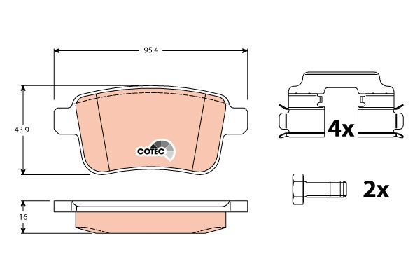 Renault Kangoo 1997-2013 Arası Z.E. TRW Marka Arka Balata