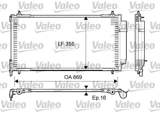 Citroen C8 2002-2006 Arası 2.2 HDi Valeo Marka Klima Radyatörü