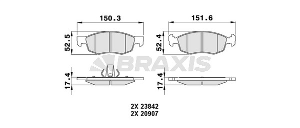 Fiat Doblo 2000-2005 Arası 1.9 JTD Braxis Marka Ön Balata