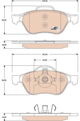 Renault Laguna 2001-2007 Arası 2.0 16V TRW Marka Ön Balata