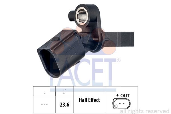 Skoda Fabia 2006-2014 Arası 1.2 12V Facet Marka Arka Abs Sensörü