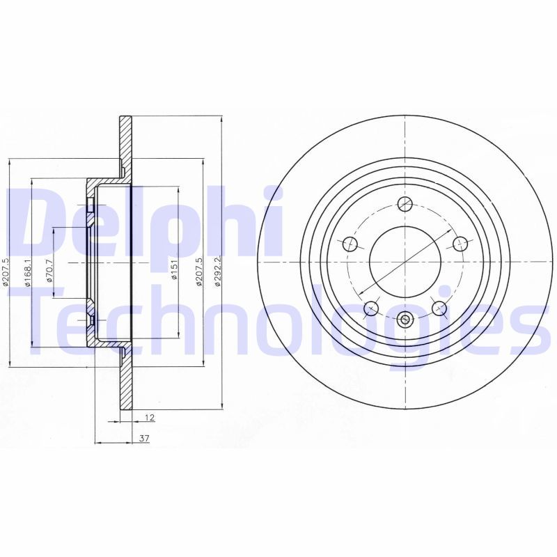 Chevrolet Orlando 2010-2014 Arası 1.8, 2.0 D Delphi Marka Arka Fren Diski