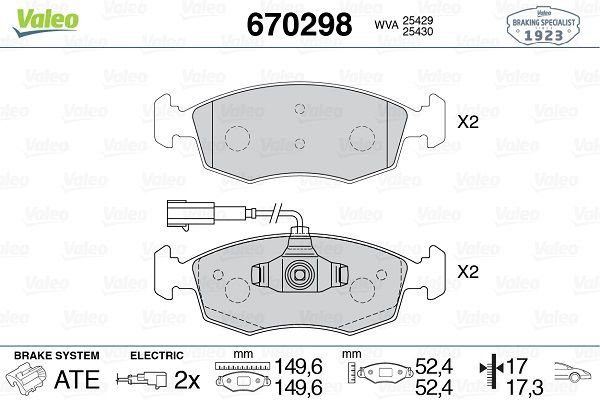 Fiat Punto Evo 2008-2012 Arası 1.3 D Multijet Valeo Marka Ön Balata