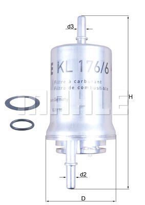 Skoda Fabia 1999-2008 Arası 1.4 16V Mahle Marka Benzin Yakıt Filtresi