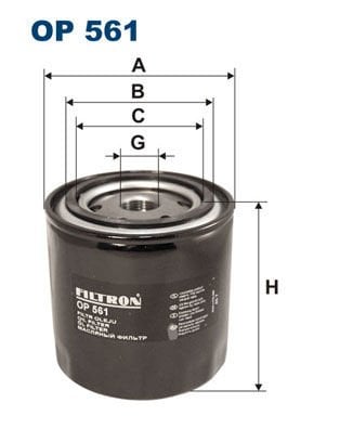 Volkswagen 412 1968-1975 Arası LE Filtron Marka Yağ Filtresi