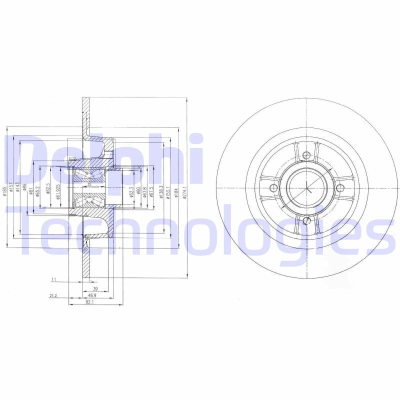 Renault Scenic 1999-2010 Arası 1.4 16V Delphi Marka Arka Fren Diski