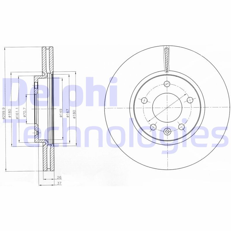 Chevrolet Orlando 2010-2014 Arası 1.8 Delphi Marka Ön Havalı Fren Diski