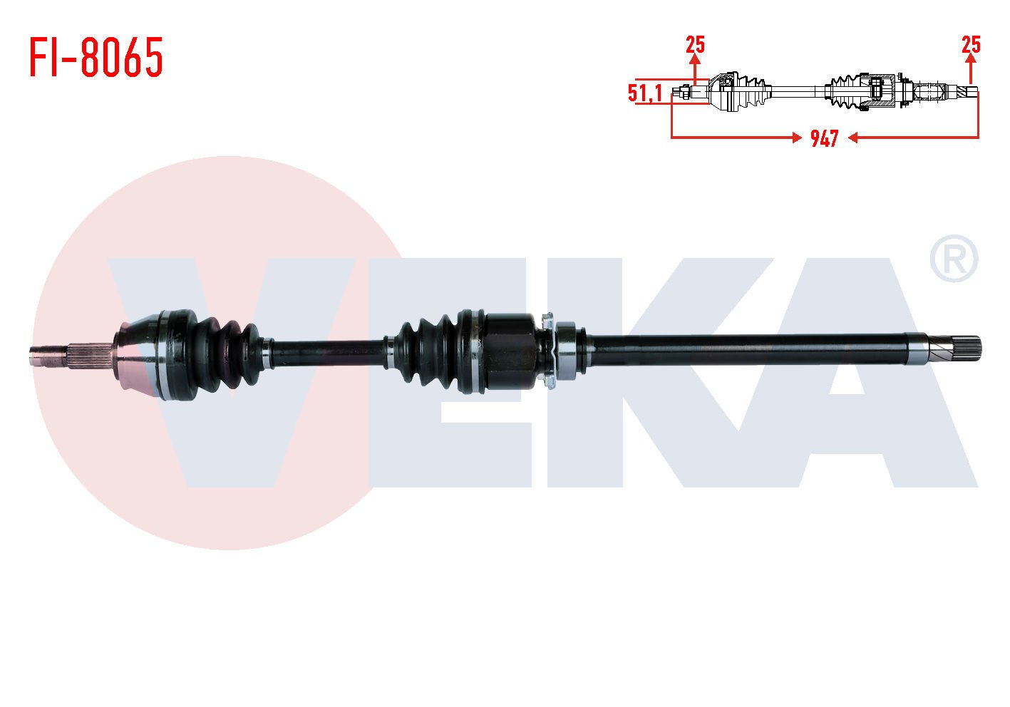 Linea 1.6 M.Jet Sağ Aks Veka FI-8065
