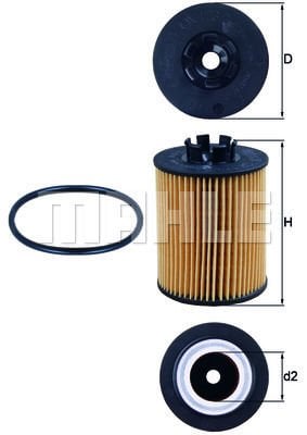 Opel Corsa 2000-2014 Arası 1.2, 1.4, 1.0 Mahle Marka Yağ Filtresi
