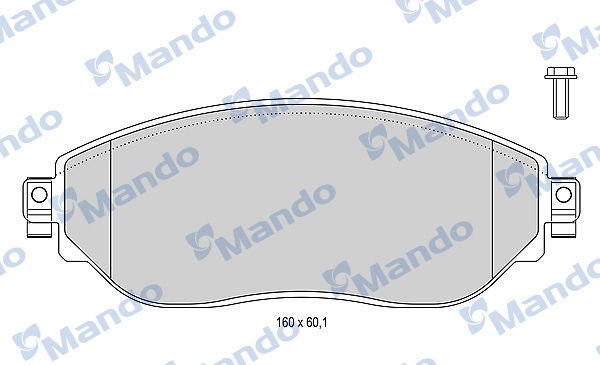 Renault Trafic 2014-2018 Arası 1.6 dCi 90, 1.6 dCi 115, 1.6 dCi 140, 1.6 dCi 120 Mando Marka Ön Balata
