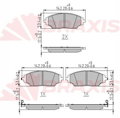 Chevrolet Aveo 2011-2015 Arası 1.6 Braxis Marka Ön Balata