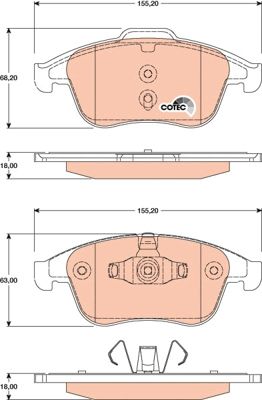 Renault Megane 2008-2014 Arası 2.0 TCe TRW Marka Ön Balata