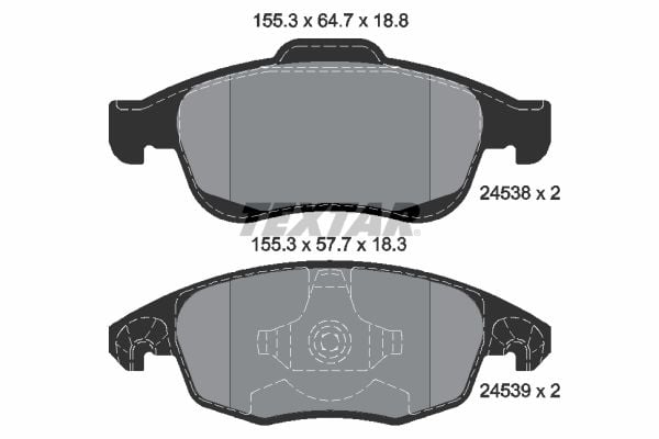 Citroen C4 2006-2015 Arası 1.6 HDi 110, 1.6 VTi 120, 1.6 HDi 90 Textar Marka Ön Balata