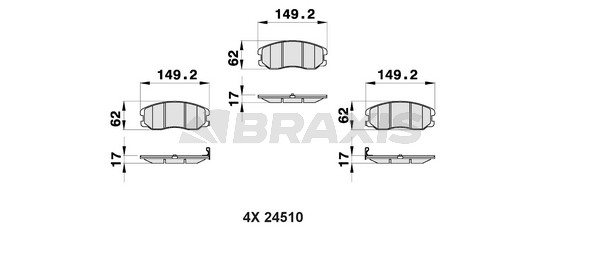 Chevrolet Captiva 2006-2010 Arası 3.0 4WD Braxis Marka Ön Balata