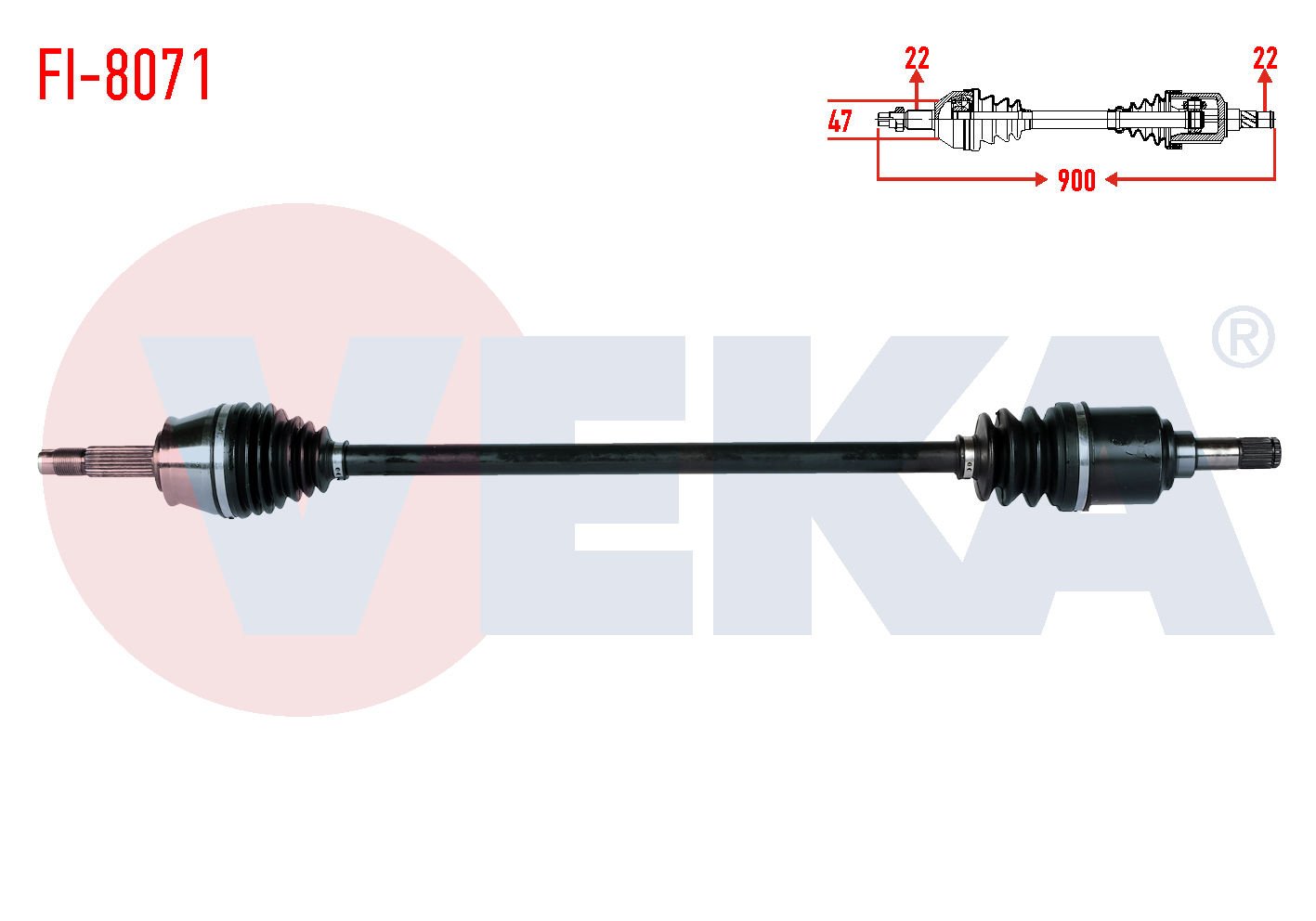 Albea 1.4 Sağ Aks Komple Veka FI-8071