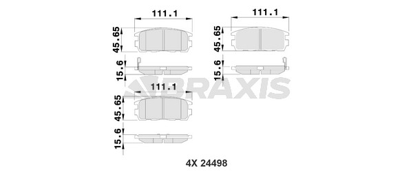 Chevrolet Captiva 2006-2010 Arası 2.4 4WD Braxis Marka Arka Balata