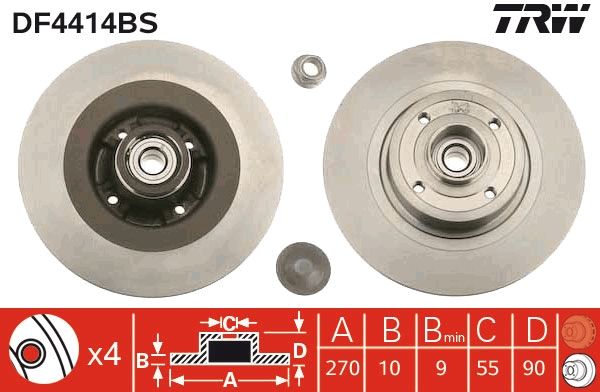 Renault Scenic 2003-2010 Arası 2.0 TRW Marka Fren Diski