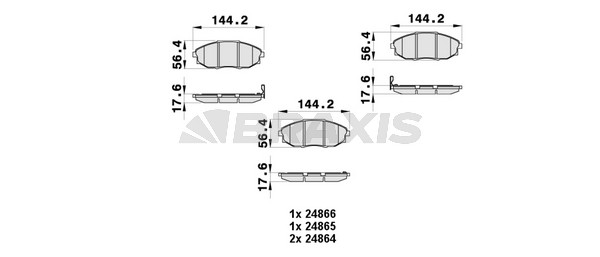 Chevrolet Epica 2004-2011 Arası 2.0 D Braxis Marka Ön Balata