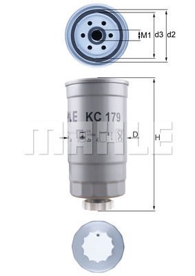 Fiat Multipla 1999-2010 Arası 1.9 JTD 115 Mahle Marka Yakıt Filtresi