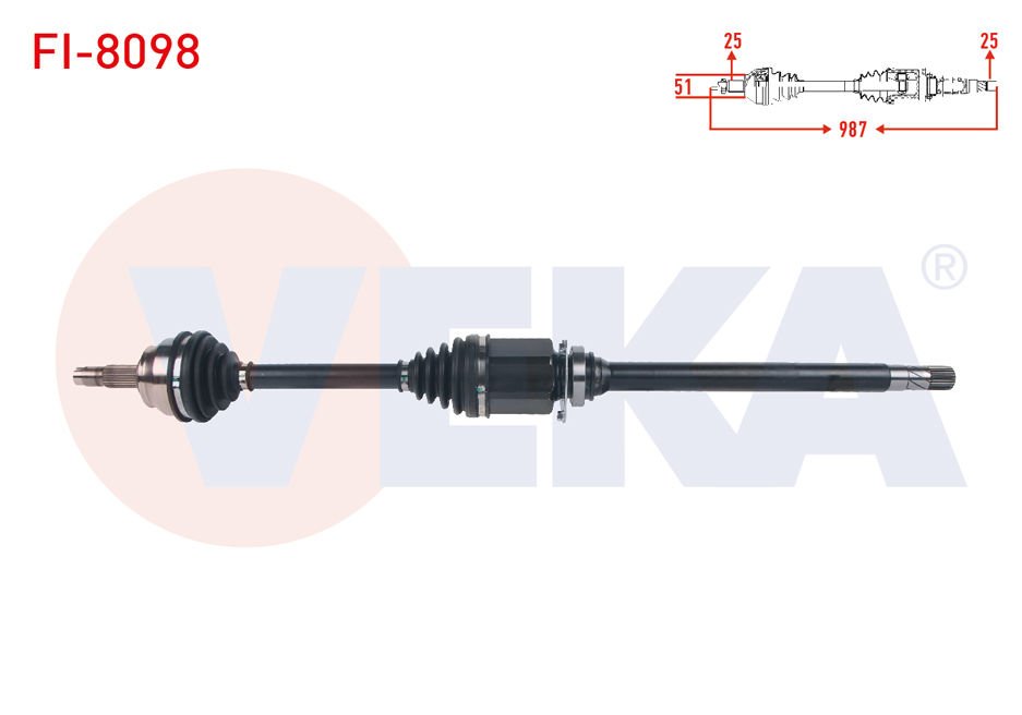Egea 1.6 Multijet Ön Sağ Komple Aks Veka FI-8098