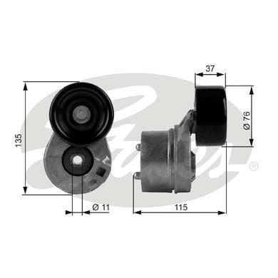 Ford Transit 2000-2006 Arası 2.4 DI RWD, 2.4 DI, 2.4 TDE Gates Marka Vantilatör Kayış Gergi Rulmanı