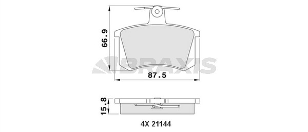 Audi 80 1988-1996 Arası S2 quattro Braxis Marka Arka Balata