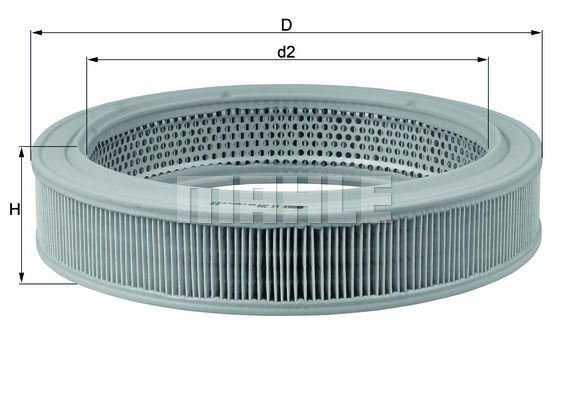 Audi 50 1974-1978 Arası 1.1, 1.3 Mahle Marka Hava Filtresi