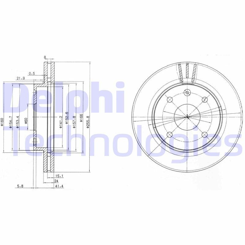 Chevrolet Nubira 2005-2011 Arası 1.4 Delphi Marka Ön Havalı Fren Diski