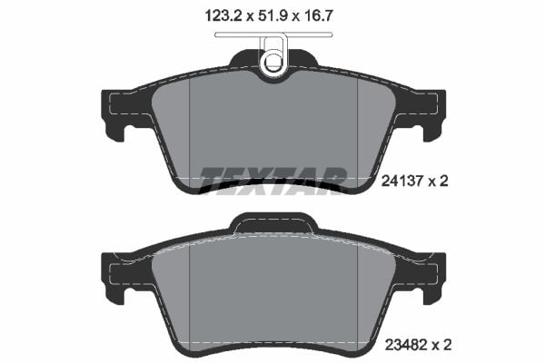 Citroen C5 2008-2012 Arası 1.6 VTi 120, 1.6 VTI 120, 2.2 HDi 200 Textar Marka Arka Balata