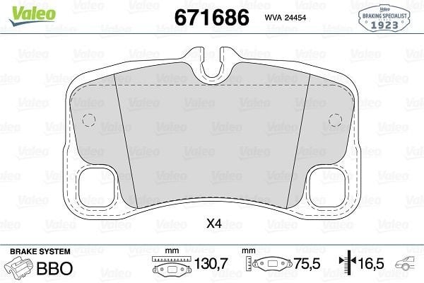 Porsche 911 2004-2013 Arası 3.6 GT3 Valeo Marka Arka Balata