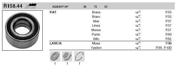 Linea 1.4 8V Ön Teker Rulmanı Snr SNR-XGB40714P