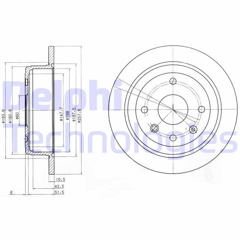 Chevrolet Nubira 2005-2011 Arası 1.4 Delphi Marka Arka Fren Diski