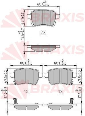Fiat 500L 2012-2016 Arası 1.4 Braxis Marka Arka Balata