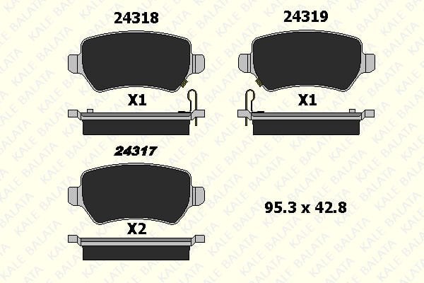 Opel Meriva 2003-2010 Arası 1.4 16V Twinport LPG Kale Marka Arka Balata