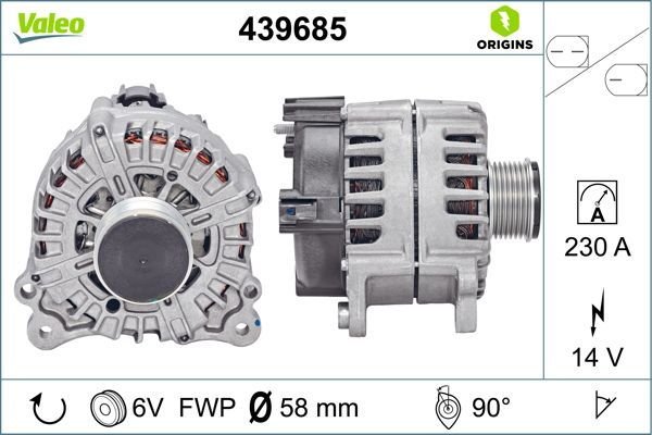 Volkswagen Touareg 2010-2018 Arası 3.6 V6 FSI Valeo Marka Alternatör