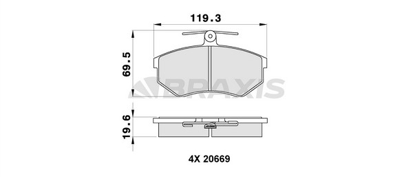 Audi 80 1988-1996 Arası 1.9 TD Braxis Marka Ön Balata Fişli